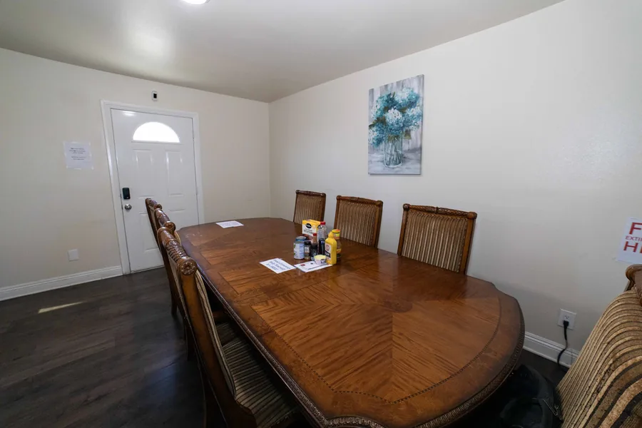 Upstairs dining table