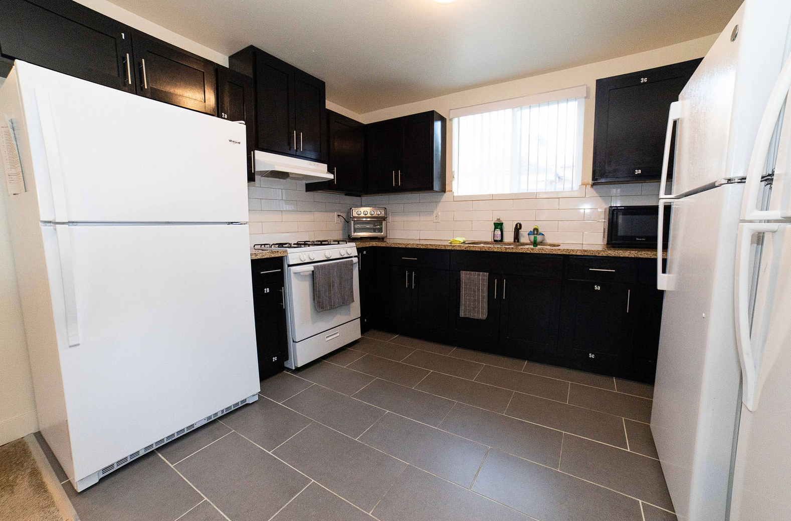 The kitchen of a Wellness Housing shared living home in Los Angeles.