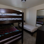 Shared bedroom in a sober living home in Los Angeles.