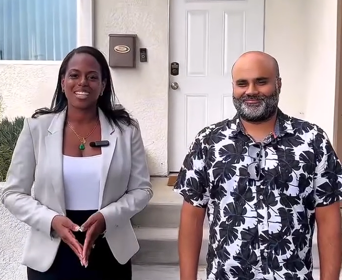 Saqib, one of the founders of Wellness Housing, outside one of their shared living homes in South Los Angeles.